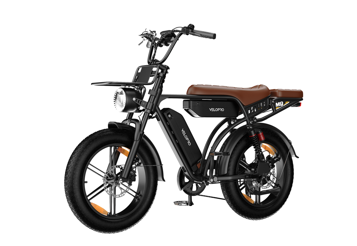 M9 e-bike Nero, hero 14, foto reale del fornitore