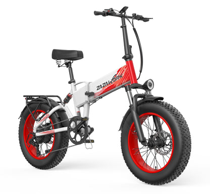 CF1000 e-bike Bianco e rosso, hero 45, foto reale del fornitore