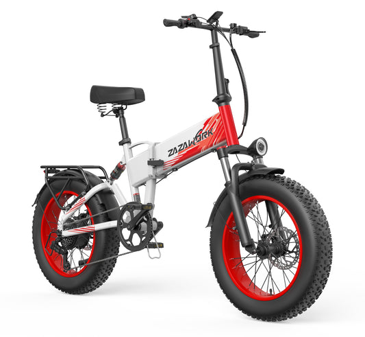 CF1000 e-bike Bianco e rosso, hero 45, foto reale del fornitore