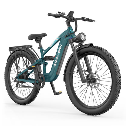 CF500 e-bike Verde, hero 45, foto reale del fornitore