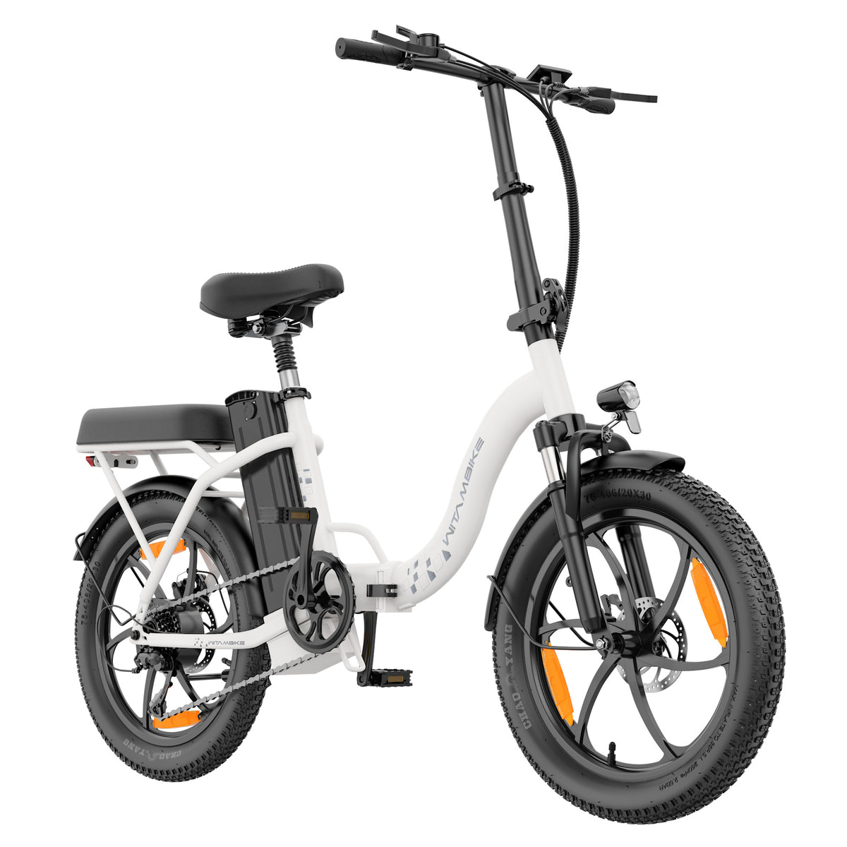 C16 e-bike Bianco, hero 45, foto reale del fornitore