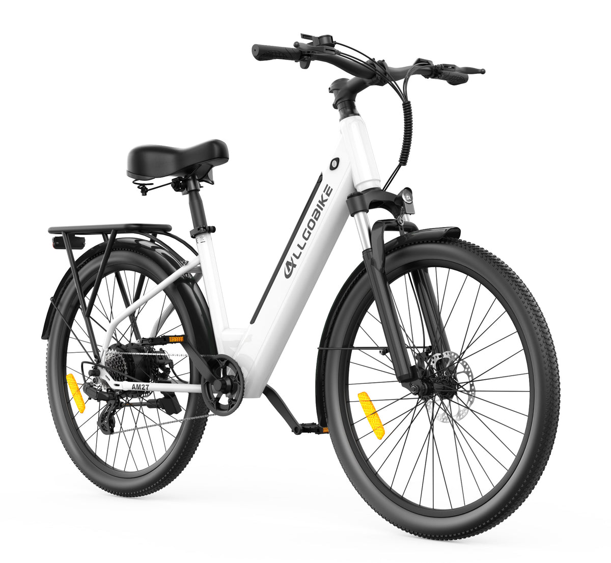AM27 e-bike Bianco, hero AM27-45, foto reale del fornitore