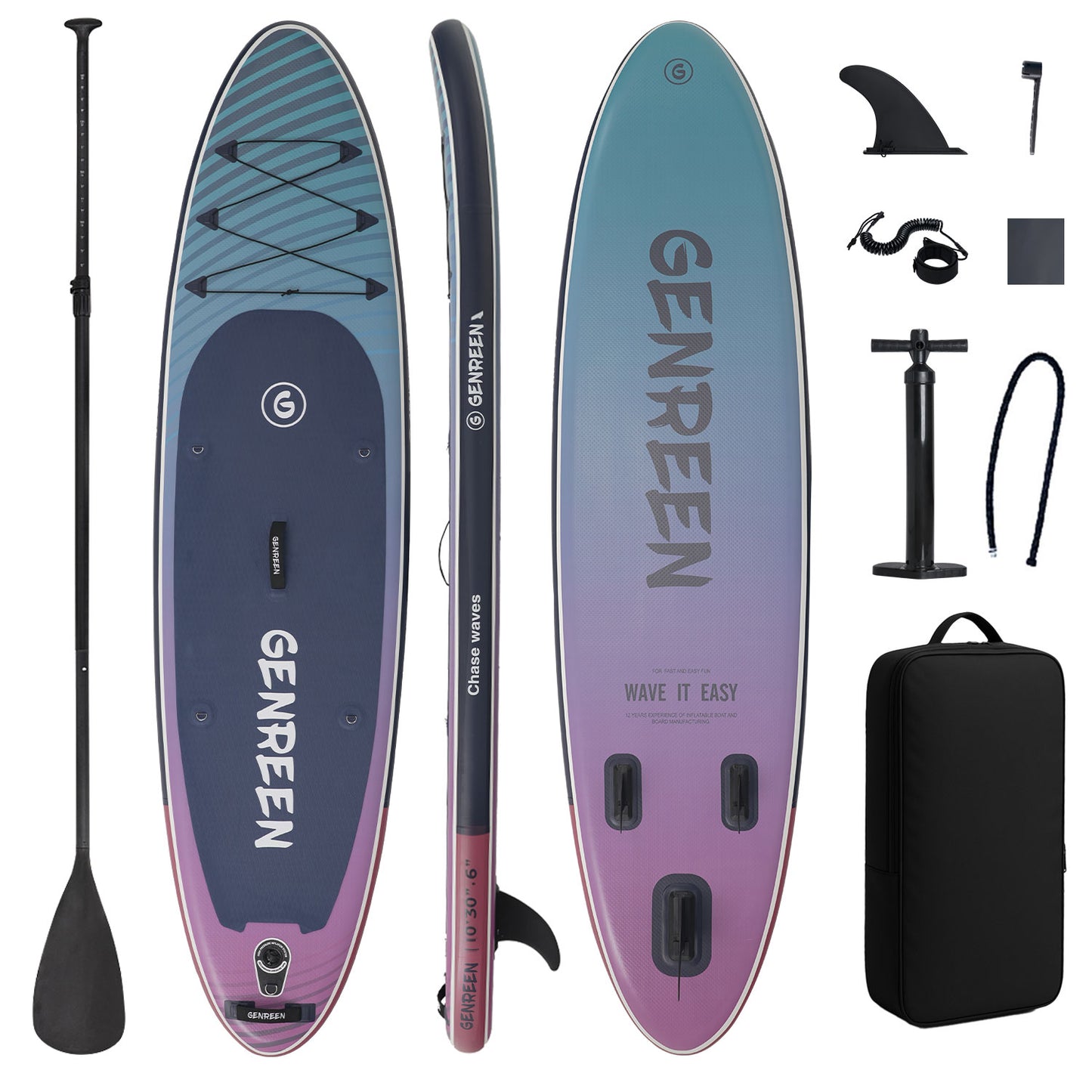 SUP GENREEN 10"x30" All Around / Color Drift