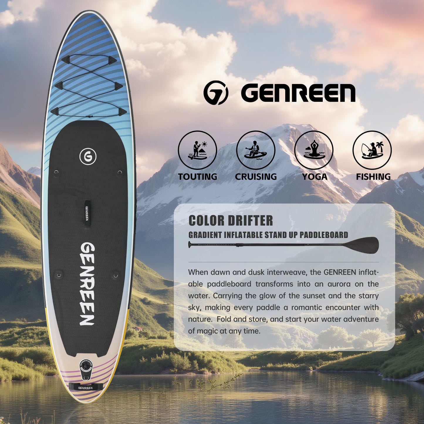 SUP GENREEN 10"x30" All Around / Color Drift