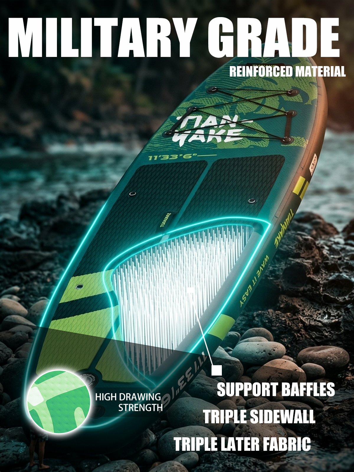 SUP TIANYAKE 11"x33" Extra Wide