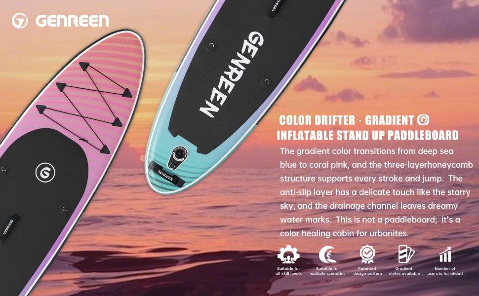 SUP GENREEN 10"x30" All Around / Color Drift