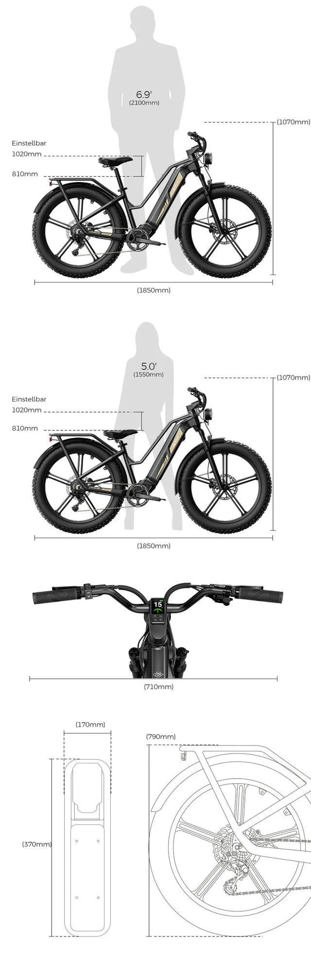 FIIDO TITAN - Bici Elettrica Cross Da Trasporto